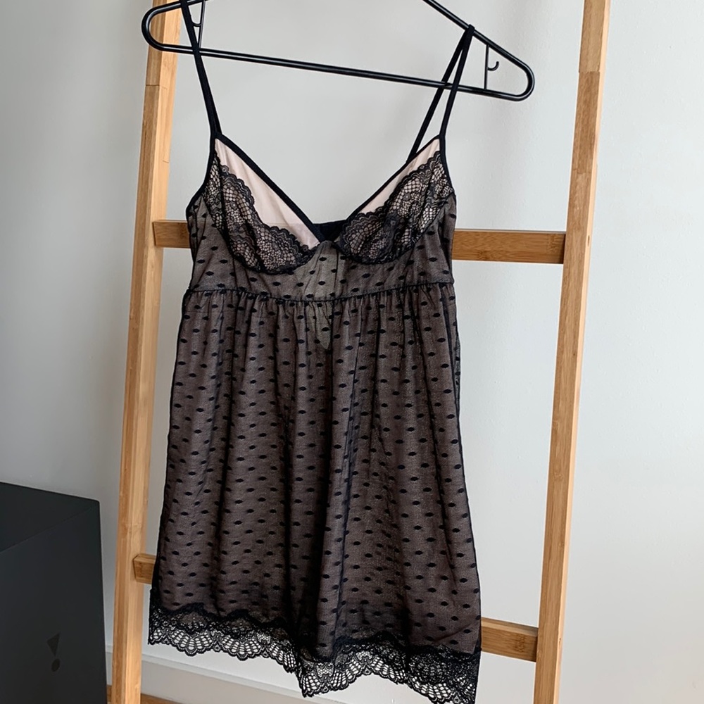 Babydoll chemise with lace detailing